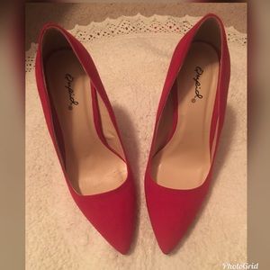 Red Suede Heels!